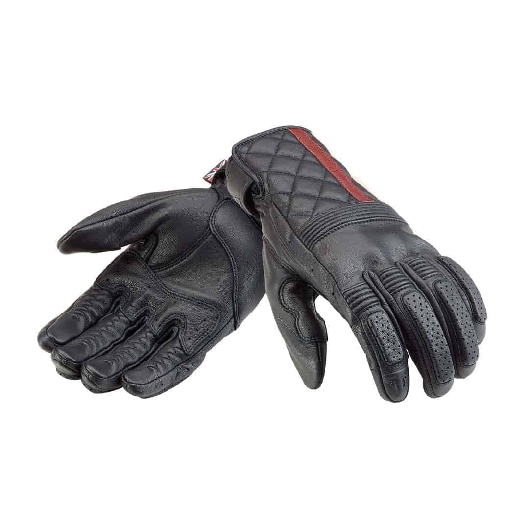 Guantes de cuero negro con protección integrada