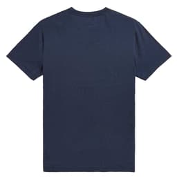 Camiseta de algodón azul de manga corta