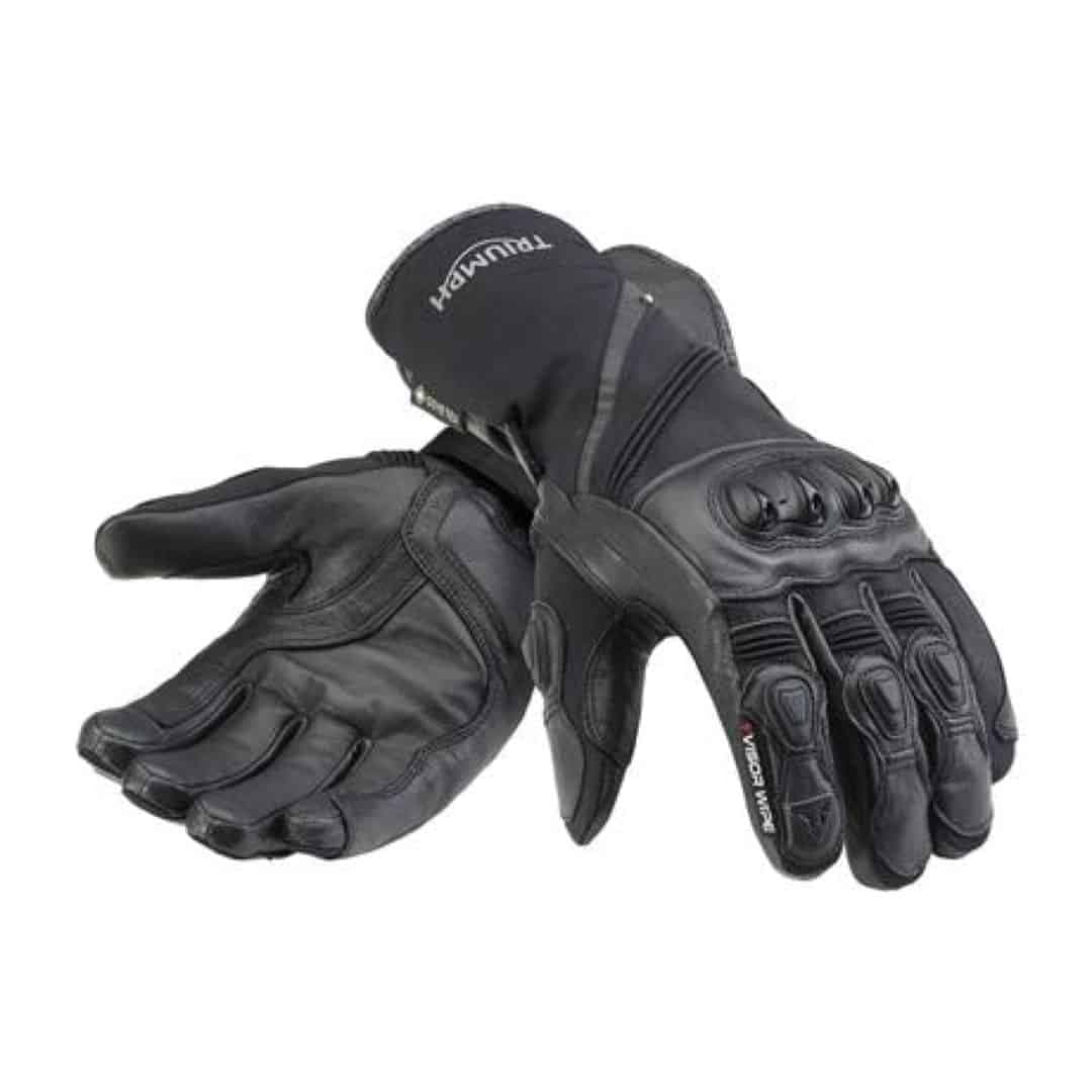 Guantes de moto impermeables con protección en los nudillos