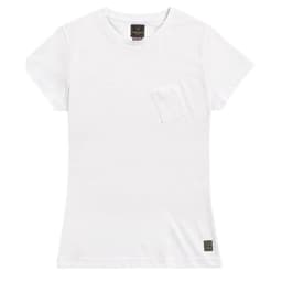 Camiseta blanca de algodón de corte femenino