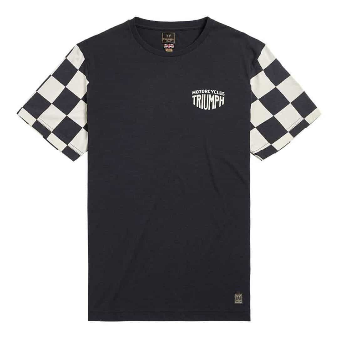 Camiseta de algodón negro con estampado en la espalda