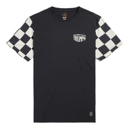 Camiseta de algodón negro con estampado en la espalda