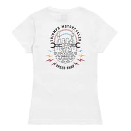 Camiseta blanca de algodón de corte femenino