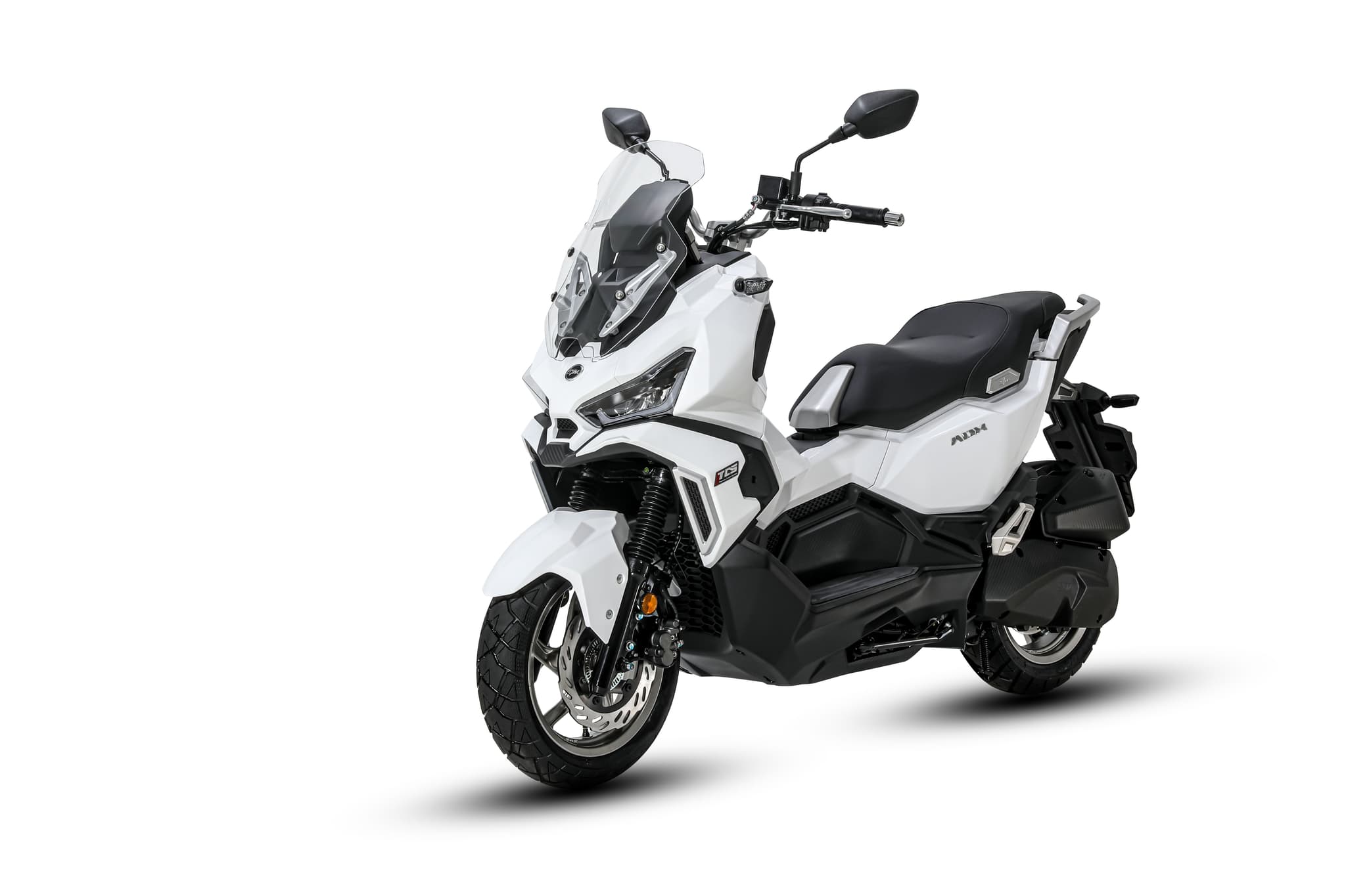 Scooter SYM ADX 125 ABS TCS blanco vista lateral