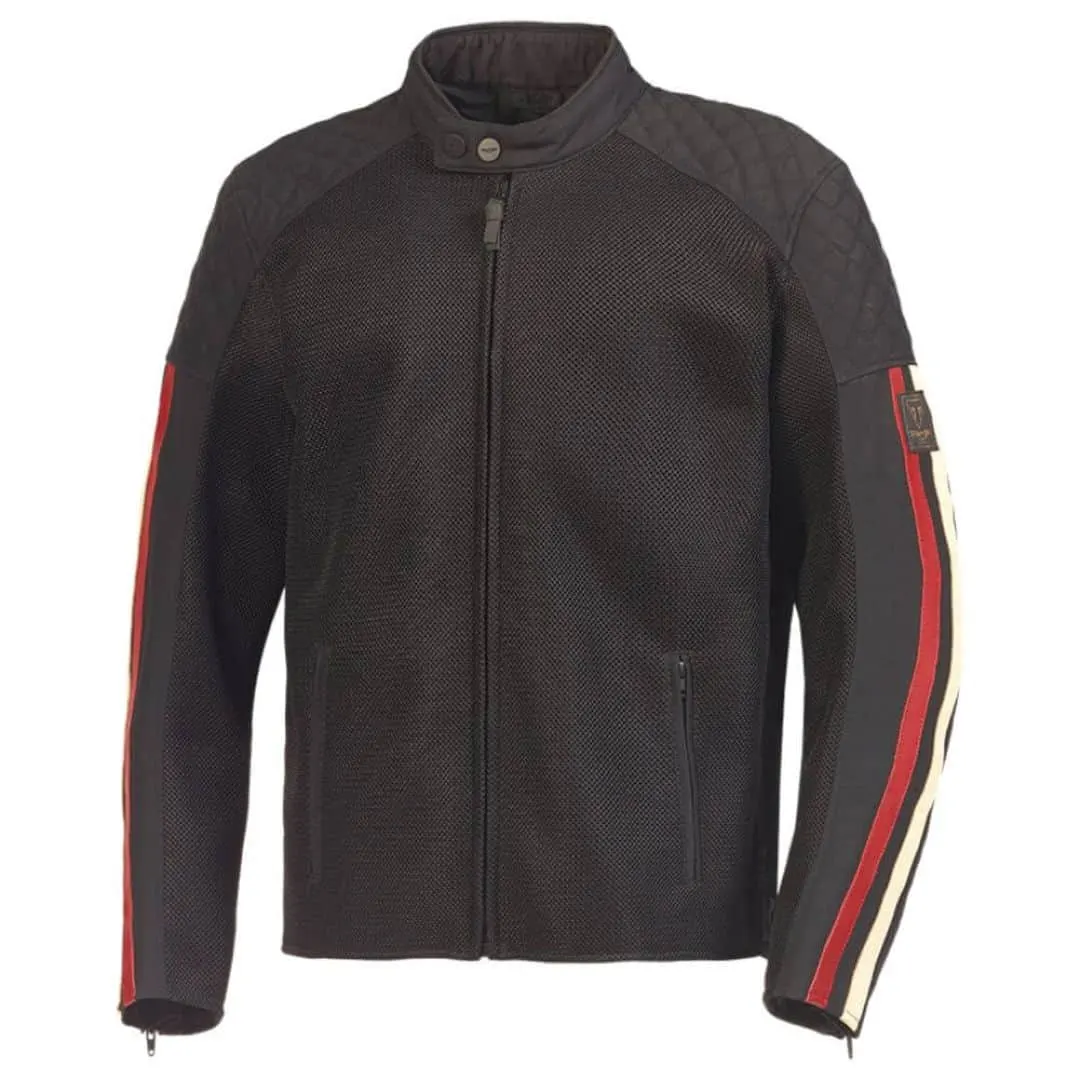 Chaqueta de moto de corte retro con protecciones