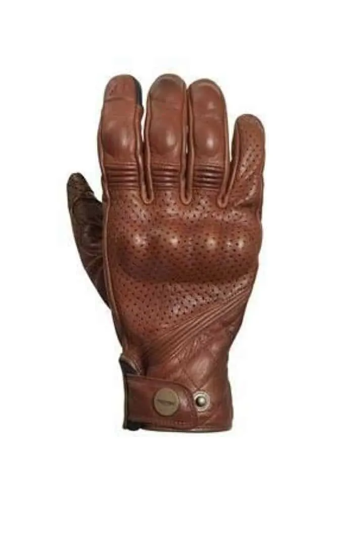 Guantes de cuero marrón de corte clásico