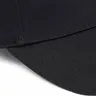 Gorra trucker de algodón negro con visera curva