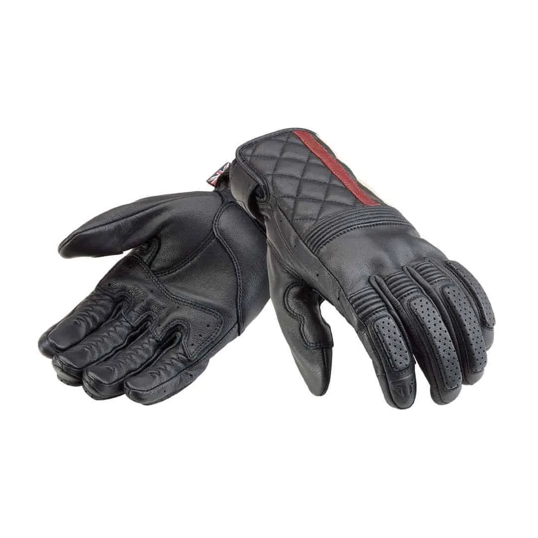 Guantes de cuero negro con protección integrada