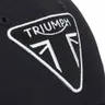 Gorra trucker de algodón negro con visera curva