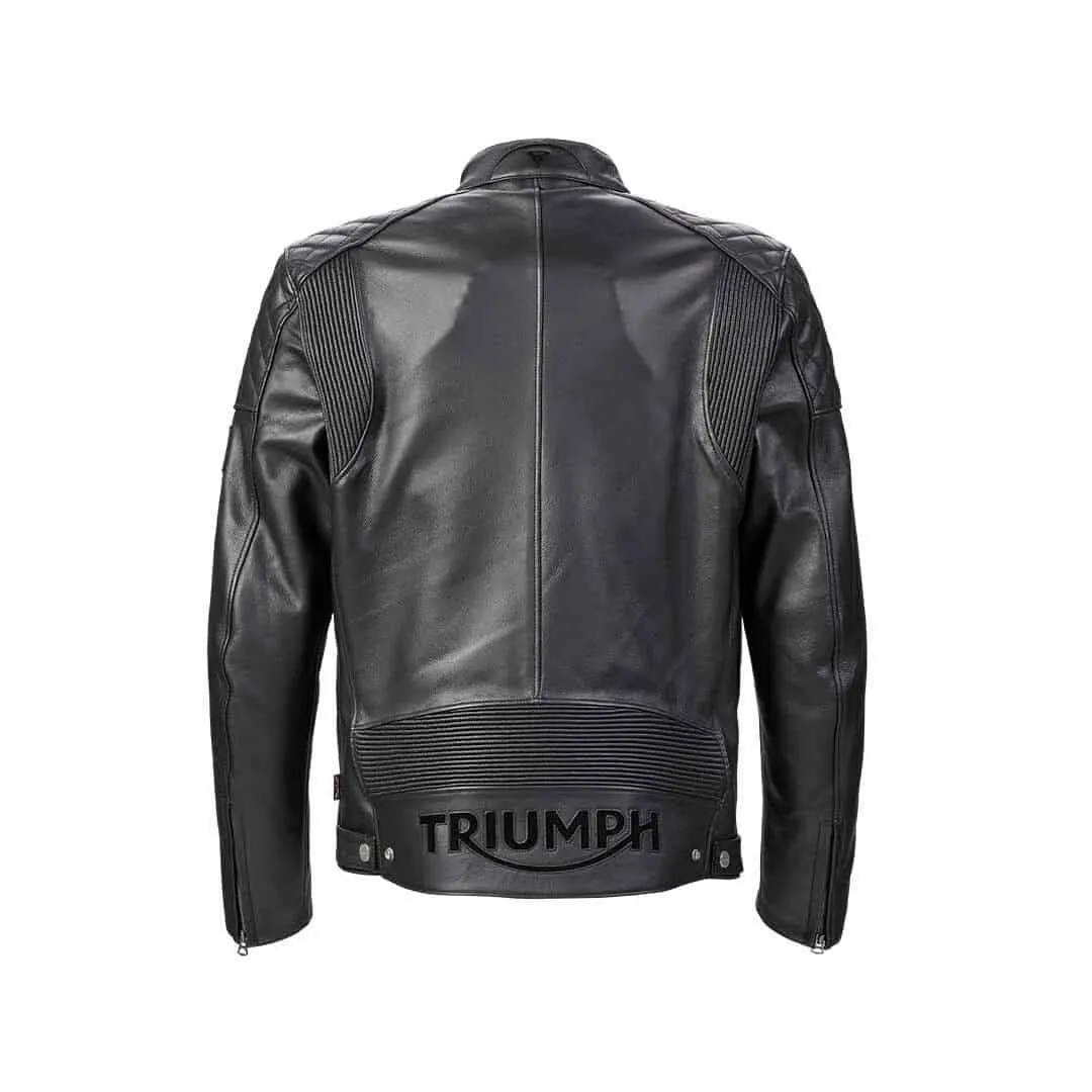 Chaqueta de moto de cremallera asimétrica