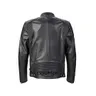 Chaqueta de moto de cremallera asimétrica
