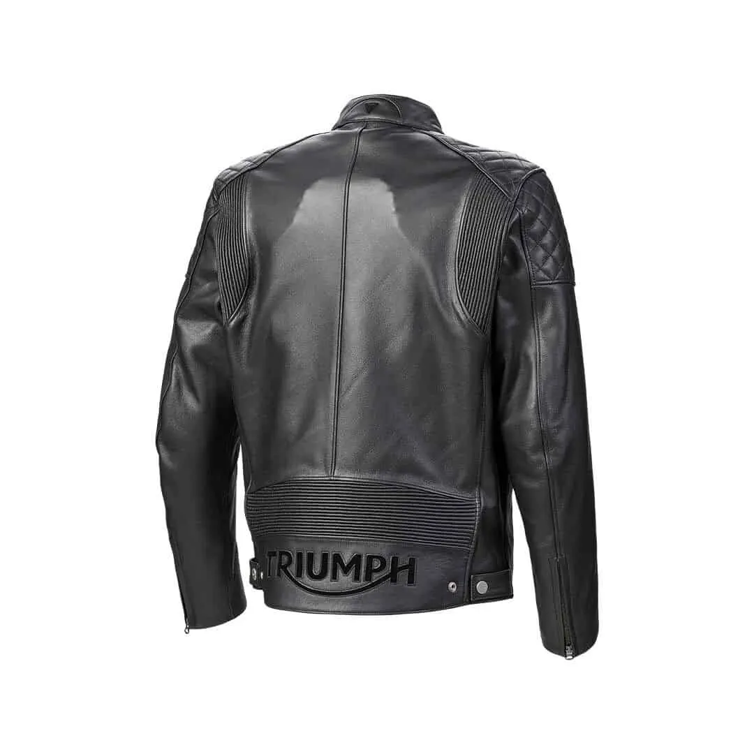 Chaqueta de moto de cremallera asimétrica