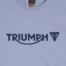 Camiseta de algodón azul jaspeado