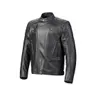 Chaqueta de moto de cremallera asimétrica