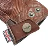 Guantes de cuero marrón de corte clásico