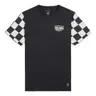 Camiseta de algodón negro con estampado en la espalda
