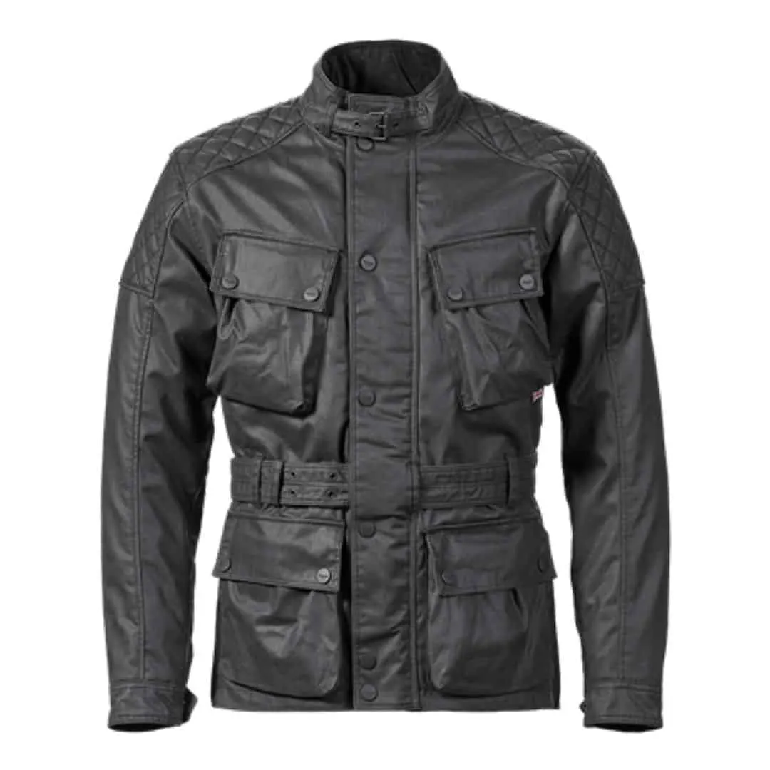 Chaqueta de moto negra de estilo urbano