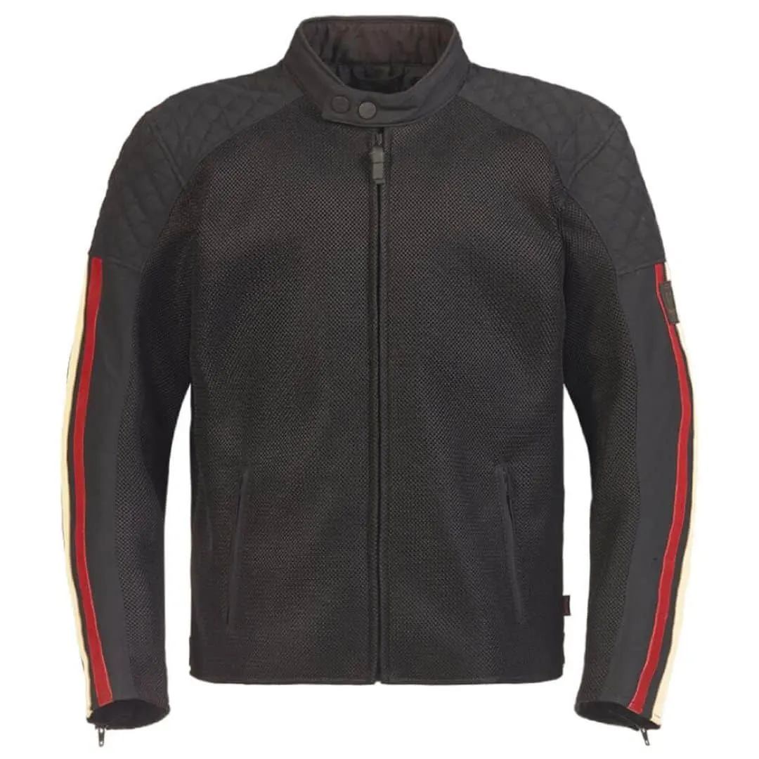 Chaqueta de moto de corte retro con protecciones