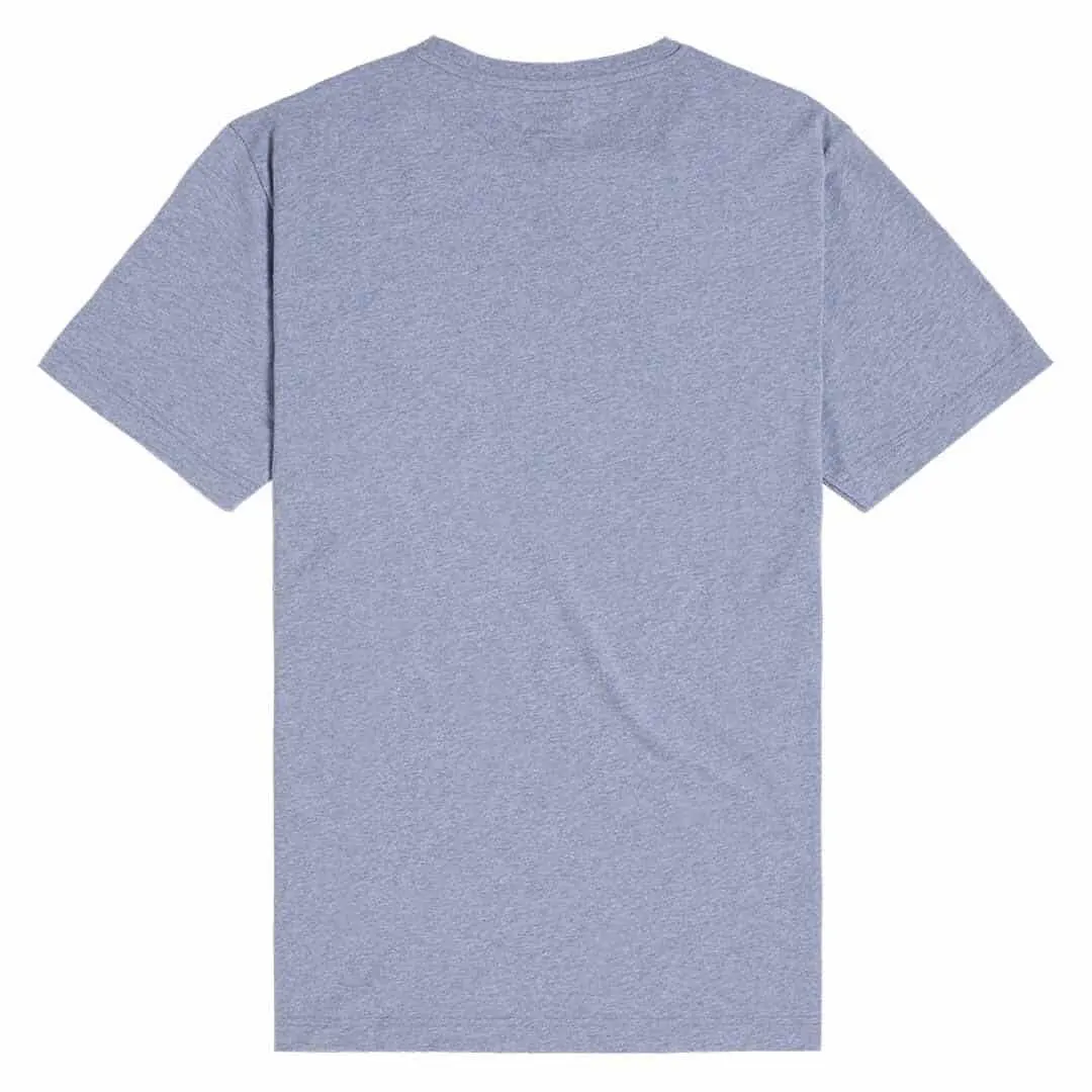 Camiseta de algodón azul jaspeado