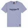 Camiseta de algodón azul jaspeado