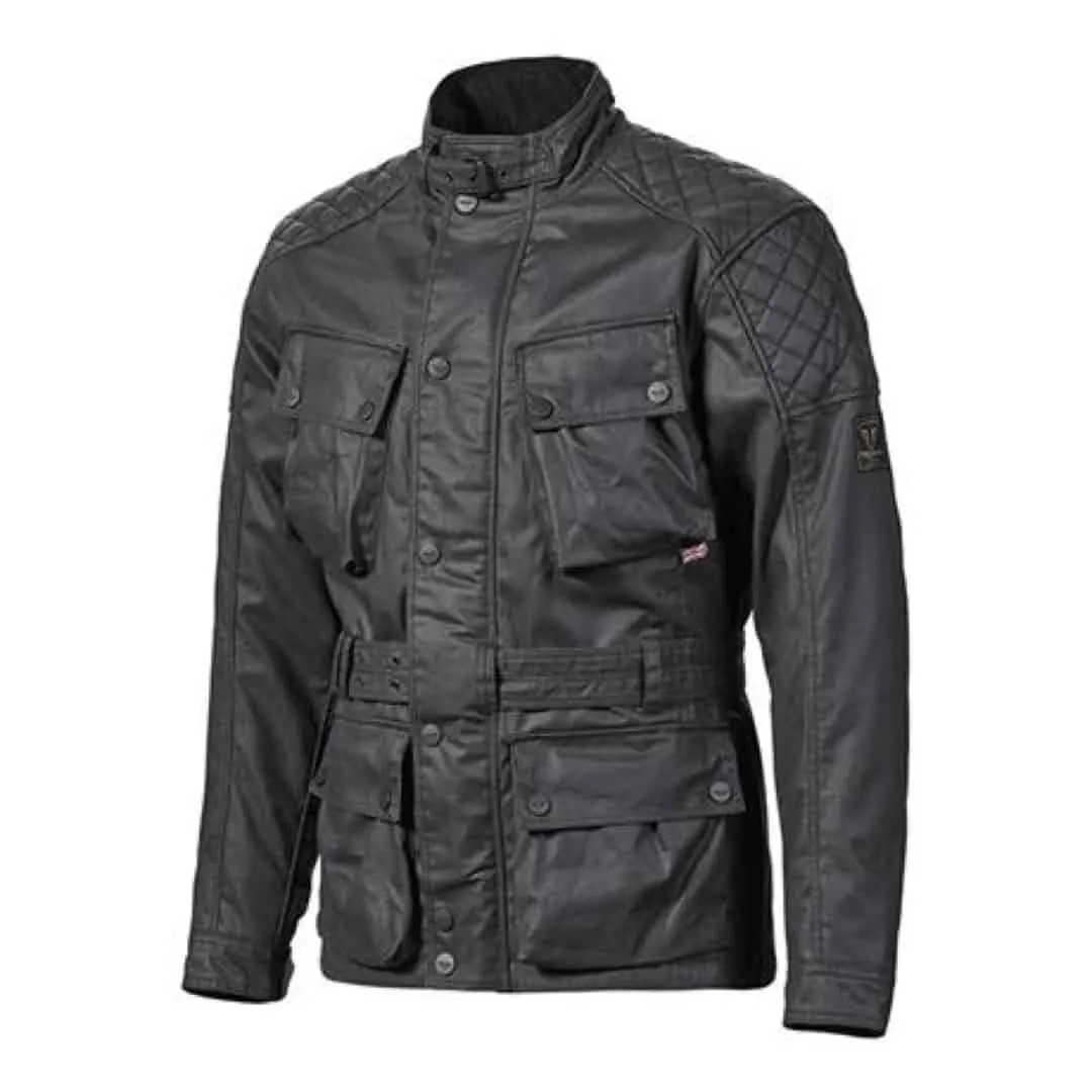 Chaqueta de moto negra de estilo urbano