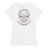 Camiseta blanca de algodón de corte femenino